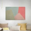 Bricoflor Pastell Leinwandbild Im Skandinavischen Stil Geometrisches Bild Auf Leinwand Mit Keilrahmen Grafik Design Wandbild Für Schlaf Und Wohnzimmer* Wanddekoration