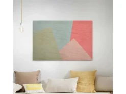 Bricoflor Pastell Leinwandbild Im Skandinavischen Stil Geometrisches Bild Auf Leinwand Mit Keilrahmen Grafik Design Wandbild Für Schlaf Und Wohnzimmer* Wanddekoration