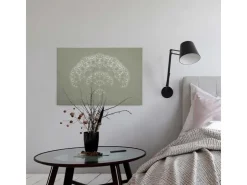 Bricoflor Pusteblume Leinwand Bild In Betonoptik Modernes Wandbild Mit Grafik Motiv Leinwandbild Ideal In Grau Grün Für Büro Und Schlafzimmer* Wanddekoration