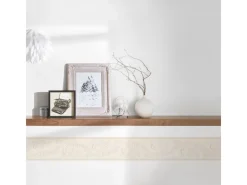 Bricoflor Rosa Tapeten Bordüre Neobarock Stil Ornament Vlies Bordüre Ideal für Schlafzimmer und Badezimmer Selbstklebende Tapetenbordüre in Hellrosa* Bordüren