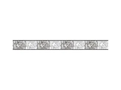 Bricoflor Rosen Tapeten Bordüre Selbstklebende Tapetenbordüre in Schwarz und Weiß Florale Tapetenborte Ideal für Schlafzimmer und Wohnzimmer* Bordüren