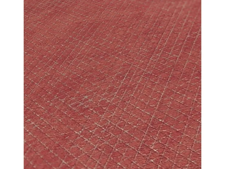 Bricoflor Rote Tapete Vliestapete Modern Geometrische Wandtapete in Dunkelrot mit Metallic Effekt Ideal für Wohnzimmer* Tapetenmuster