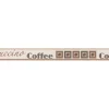 Bricoflor Schmale Tapetenbordüre für Küche Kaffee Tapete mit Vinyl Selbstklebende Tapeten Bordüre in Beige und Braun mit Keffeebohnen* Klebefolien|Bordüren