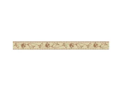 Bricoflor Schmale Tapetenbordüre Selbstklebend Blumen Bordüre in Gold Braun Florale Wandbordüre aus Vlies und Vinyl für Küche und Badezimmer* Bordüren