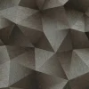 Bricoflor Schwarze Tapete Grafisches Muster Metallic Vliestapete mit Dreieck Muster Vlies Mustertapete Geometrisch Ideal für Büro und Wohnzimmer* Tapetenmuster