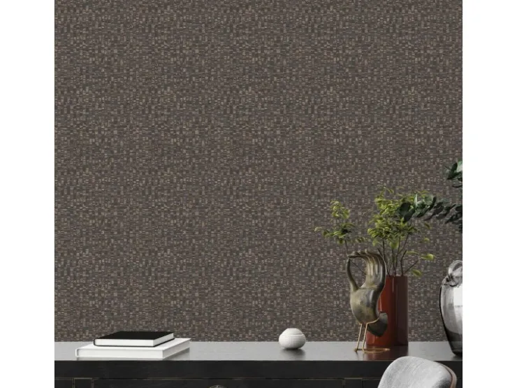 Bricoflor Schwarze Tapete im Ethno Chic Vlies Mustertapete Schwarz Gold für Wohnzimmer und Küche Vliestapete im Boho Style* Tapetenmuster