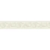 Bricoflor Selbstklebende Tapetenbordüre in Weiß Silber Elegante Tapetenborte für Badezimmer und Schlafzimmer Ornament Bordüre aus Vlies und Vinyl* Bordüren