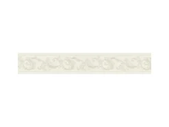 Bricoflor Selbstklebende Tapetenbordüre in Weiß Silber Elegante Tapetenborte für Badezimmer und Schlafzimmer Ornament Bordüre aus Vlies und Vinyl* Bordüren