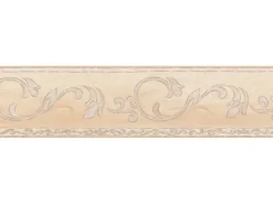 Bricoflor Selbstklebende Bordüre für Küche im Landhausstil Beige Tapetenbordüre im Mediterranen Stil Ornament Wand Bordüre aus Vlies und Vinyl* Bordüren