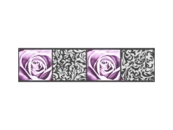 Bricoflor Selbstklebende Bordüre in Lila Rosen Tapeten Bordüre in Flieder Ideal für Schlafzimmer und Badezimmer Vinyl Tapetenbordüre mit Ornament