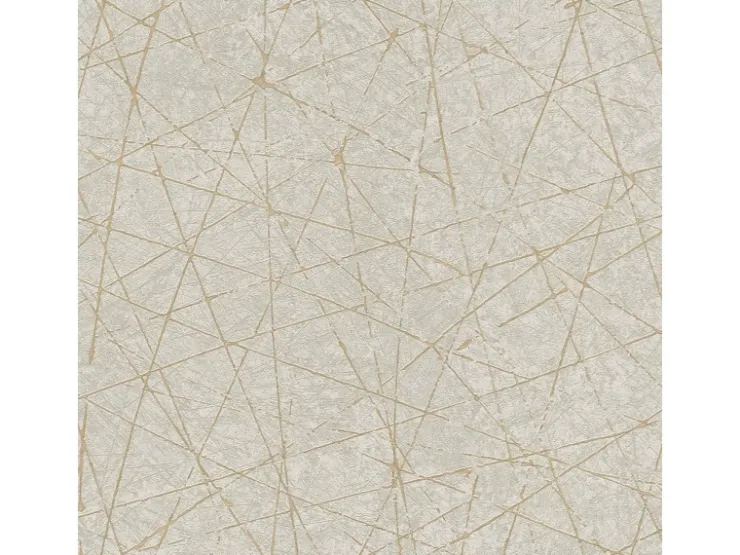 Bricoflor Tapete Beige Gold Ideal für Flur und Wohnzimmer Moderne Vliestapete mit Linien Muster und Struktur Prägung* Tapetenmuster