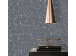 Bricoflor Tapete Grau mit Ästen Vliestapete in anthrazit Silber mit Metallic Effekt Vlies Mustertapete mit Bäumen für Schlafzimmer