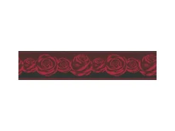 Bricoflor Tapeten Bordüre mit Rosen für Schlafzimmer Romantische Tapetenbordüre mit Rosenmuster aus Papier Florale Tapetenborte in Rot und Schwarz