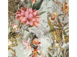 Bricoflor Vintage Blumentapete In Grün Rosa Ausgefallene Tapete Mit Großen Blumen Orientalisch Florale Tapete Für Schlafzimmer* Dekorative Tapeten