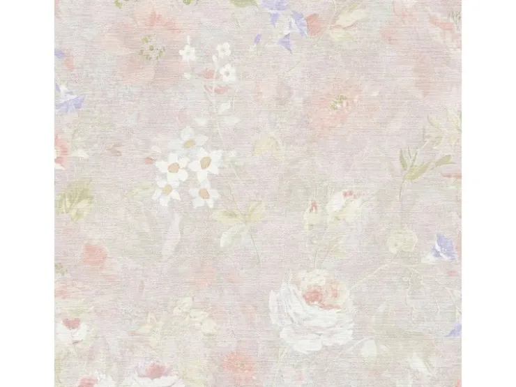 Bricoflor Vintage Tapete mit Blumen Beige Bunt Landhaus Vliestapete Romantisch Ideal für Shabby Chic Küche und Schlafzimmer