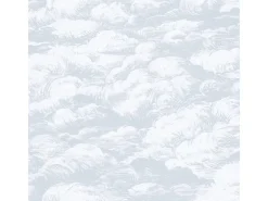Bricoflor Vlies Babytapete Grau Weiß Kinder und Schlafzimmer Tapete mit Wolken Gezeichnet Skandinavische Vlies Mustertapete mit Himmel in Hellgrau