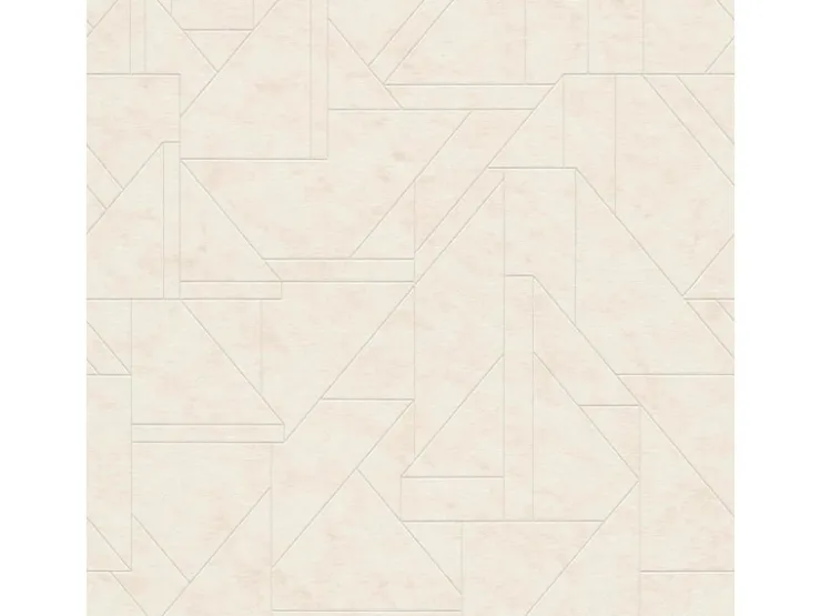 Bricoflor Vliestapete Weiß Creme Ideal für Badezimmer und Schlafzimmer Weiße Tapete Geometrische Muster Hoch Waschbeständig* Tapetenmuster