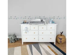 Bricoflor Wal Tapete für Kinderzimmer in Hellblau unterwasserwelt Kindertapete als Selbstklebende Bordüre Tapetenbordüre Maritim Gut für Babyzimmer* Bordüren|Tapezierzubehör