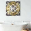 Bricoflor Wandbild Im Orientalischen Stil Marokkanisches Leinwand Bild Im Fliesen Stil Ideal Für Küche Und Schlafzimmer Leinwandbild In Grau Und Gold* Wanddekoration