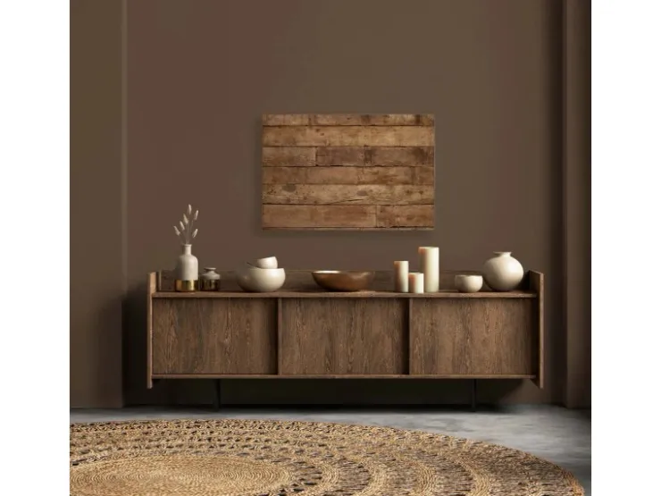 Bricoflor Wandbild Rustikal Braun Leinwandbild In Holzoptik 90 X 60 Cm Bild Mit Eiche Im Landhausstil Ideal Für Wohnzimmer