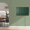 Bricoflor Wandvertäfelung Kassetten Optik Auf Wandbild In Grün 90 X 60 Cm Leinwandbild In 3D Optik Ideal Für Schlafzimmer Und Büro