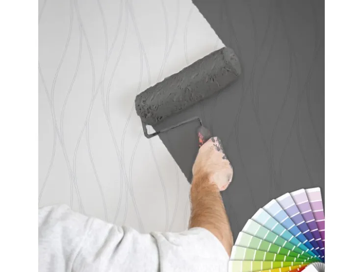 Bricoflor Weiße Vliestapete mit Muster Geschwungene Linien Tapete überstreichbar Gemusterte Vlies Wandtapete Schlicht für Schlafzimmer und Esszimmer
