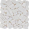Bruchmosaikmatte Carrara Polygonal Weiß 30,5 cm x 30,5 cm
