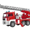 Bruder Spielzeug MAN TGA Feuerwehr mit Drehleiter Licht und Sound