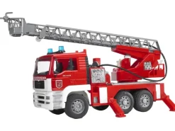 Bruder Spielzeug MAN TGA Feuerwehr mit Drehleiter Licht und Sound