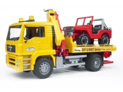 Bruder Spielzeug MAN TGA Abschlepp-LKW mit Geländewagen* Geschenkartikel