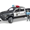 Bruder Spielzeug RAM 2500 Polizei Pickup mit Polizist, Licht und Sound* Geschenkartikel