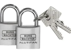 Burg Wächter Zylinder-Vorhangschloss Alutitan Set DUO 770 40 SB* Türvorhänge