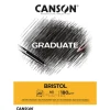 CANSON Graduate Bristol Papier sehr glatt A5 Hellweiß 20 Blatt