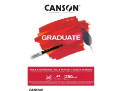 CANSON Graduate Öl- & Acrylmalpapier leicht aufgeraute Oberfläche A3 Naturweiß* Künstlerzubehör