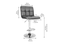 CCLIFE 2er Set Barhocker Hocker Höhenverstellbar 62cm-82cm* Hocker