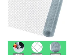 CCLIFE Hühnerzaun Geflügelnetz 6.3mm Maschenweite 100cm Höhe 2m Länge Verzinkt