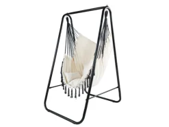 CCLIFE Hängesessel mit Gestell Kissen Hängeschaukel Hängestuhl Bis 100kg Indoor Outdoor Garten