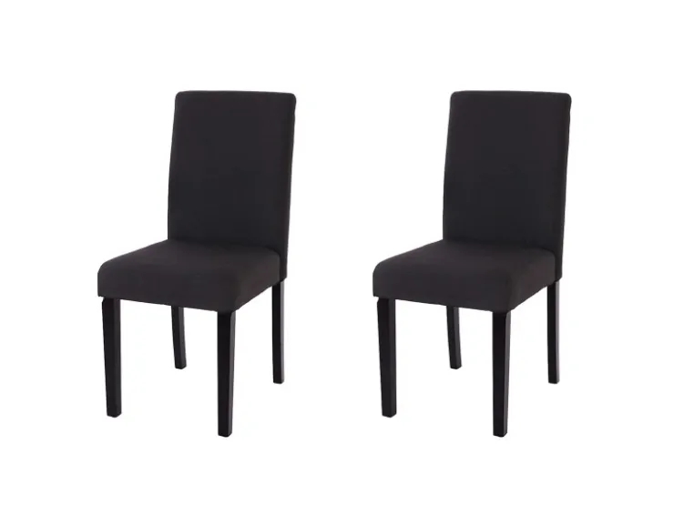 CHEFGASTRO Esszimmerstuhl 2er-Set Klassisch & Zeitlos 90x43x56cm Sitzhöhe 45cm Textil Dunkle Beine
