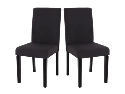 CHEFGASTRO Esszimmerstuhl 2er-Set Klassisch & Zeitlos 90x43x56cm Sitzhöhe 45cm Textil Dunkle Beine