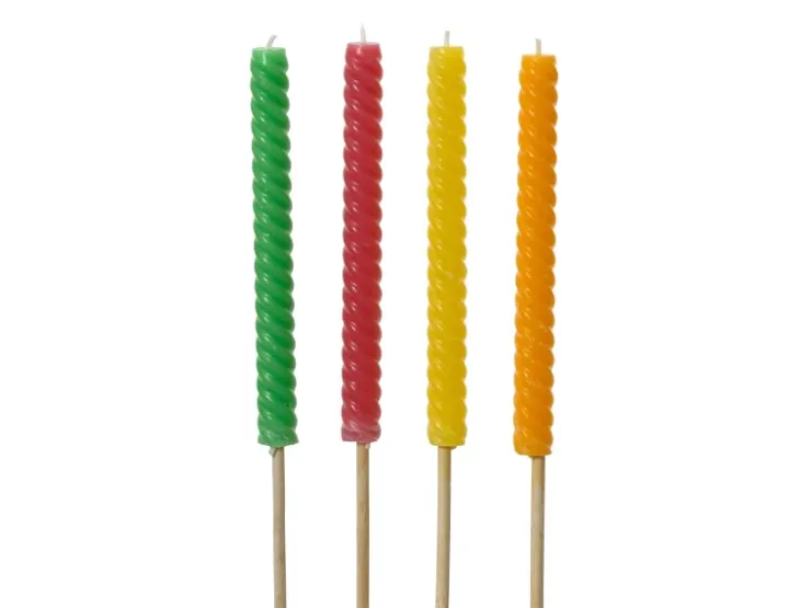 Citronella Kerze Fackel 4-fach Sortiert Ø 2,4 cm x 50 cm Farbauswahl