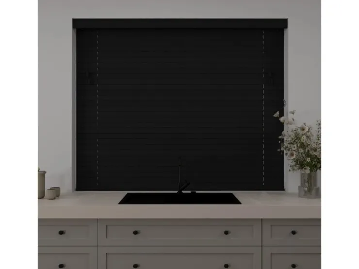 Cocoon Home Concepts Holz Jalousien 170 x 175 50mm Lamellen Schwarz* Jalousien