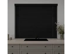 Cocoon Home Concepts Holz Jalousien 220 x 175 50mm Lamellen Schwarz