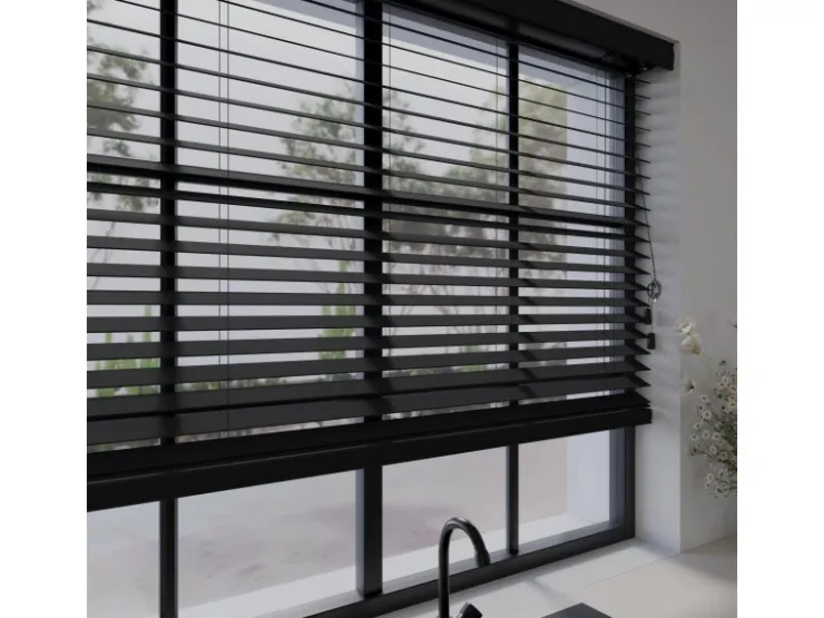 Cocoon Home Concepts Holz Jalousien 180 x 175 50mm Lamellen Schwarz* Jalousien