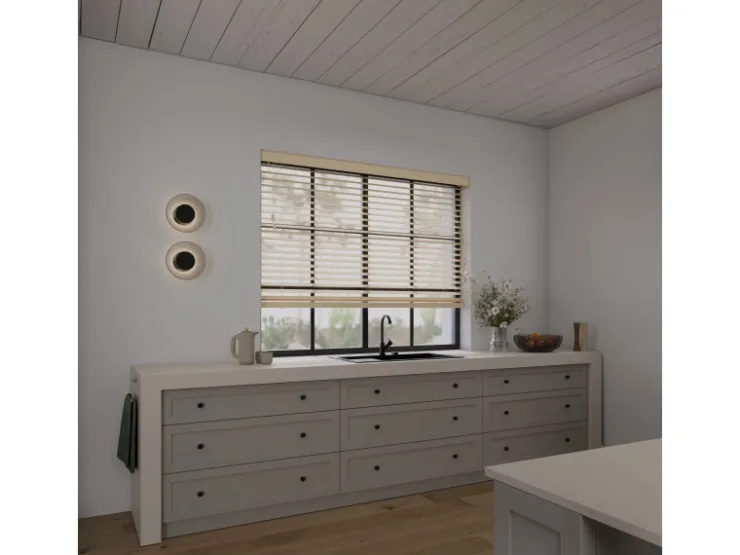 Cocoon Home Concepts Holz Jalousien 140 x 240 50mm Lamellen Naturel
