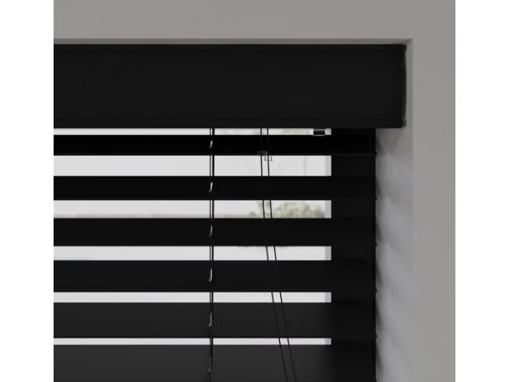Cocoon Home Concepts Holz Jalousien 230 x 175 50mm Lamellen Schwarz
