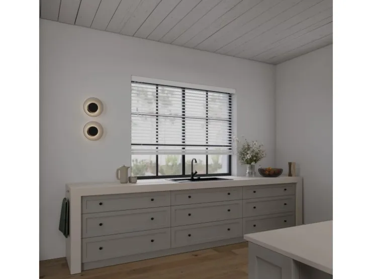 Cocoon Home Concepts Holz Jalousien 110 x 240 50mm Lamellen Weiß* Jalousien