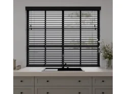 Cocoon Home Concepts Holz Jalousien 100 x 130 50mm Lamellen Schwarz
