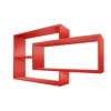 Coemo Wandregal KARO 104x20x59cm aus Holz in Rot Wandregal KARO 104x20x59cm aus Holz in Rot* Vasen|Schweberegale