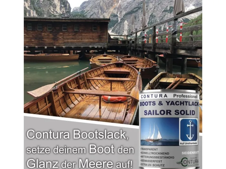 CONTURA Boots & Yachtlack Bootslack Holzlack Hartlack Klarlack 375ml Seidenmatt* Klarlacke