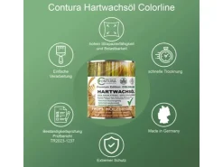 CONTURA Hartwachsöl Colorline FARBIG Fußbodenöl Parkettöl Möbelöl Holzöl 2,5 Liter 02 Raucheiche* Farbtester